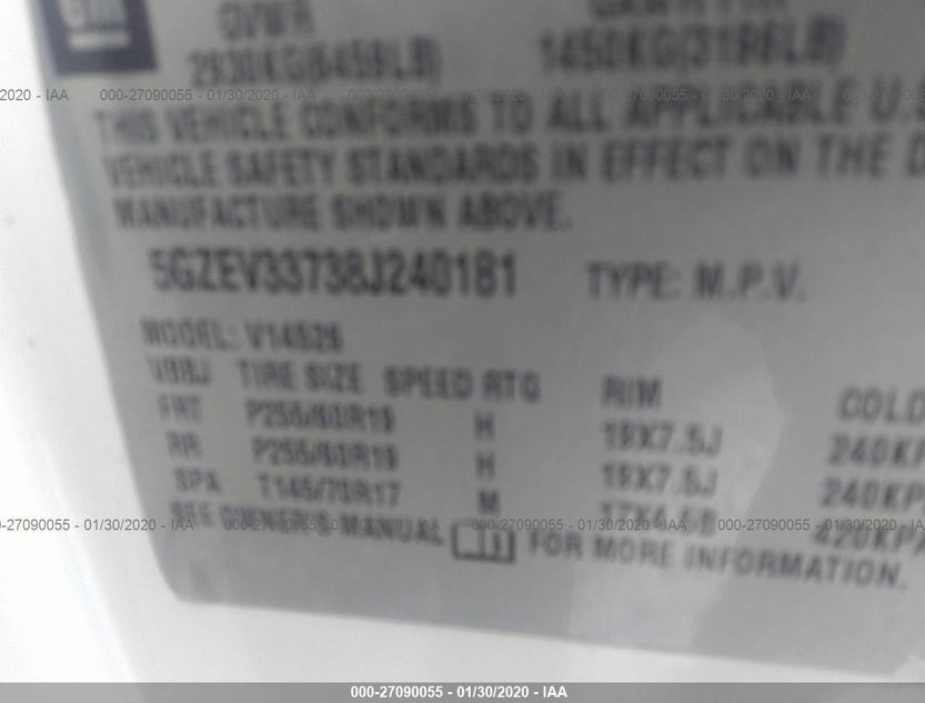 5GZEV33738J240181