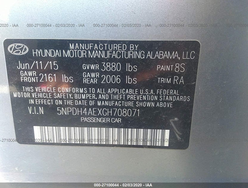 5NPDH4AEXGH708071
