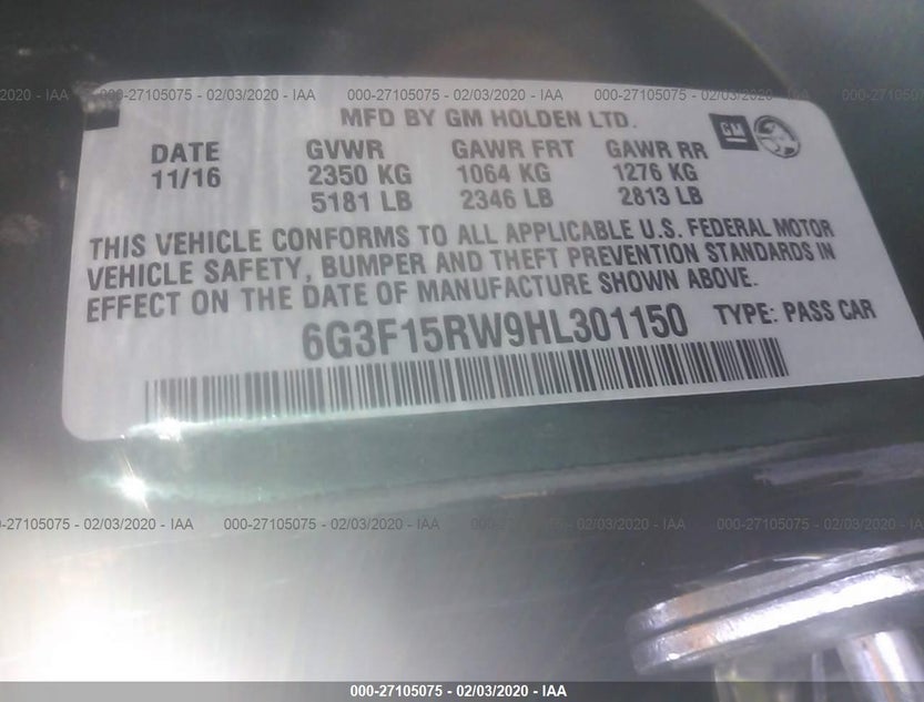 6G3F15RW9HL301150