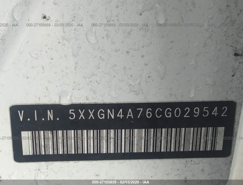 5XXGN4A76CG029542