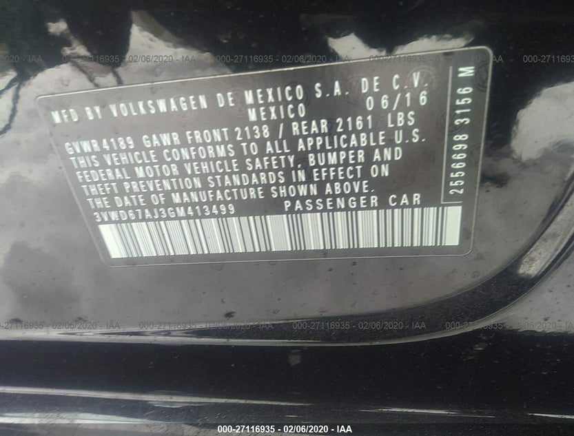 3VWD67AJ3GM413499