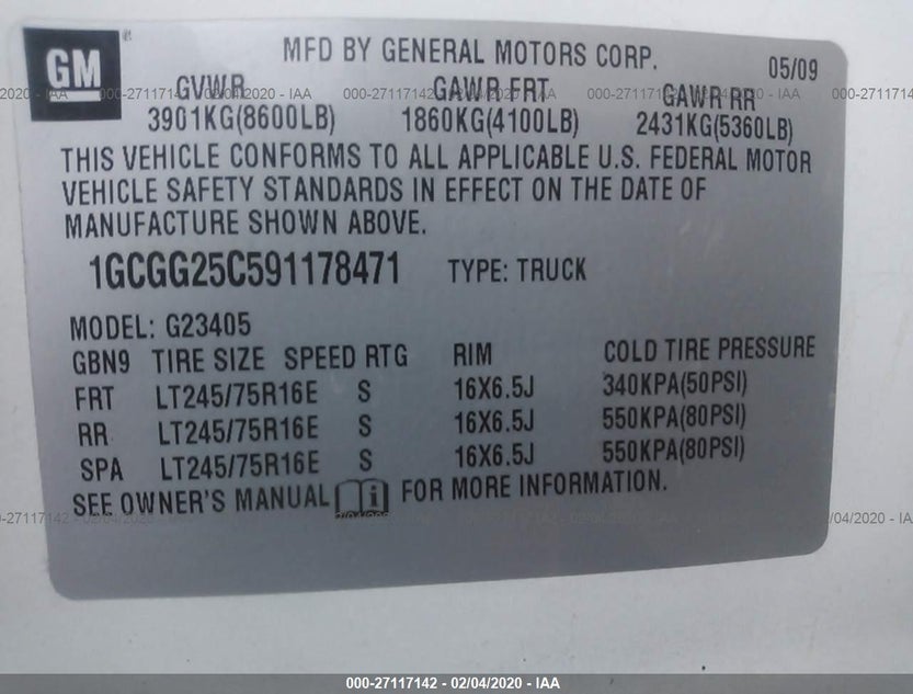 1GCGG25C591178471