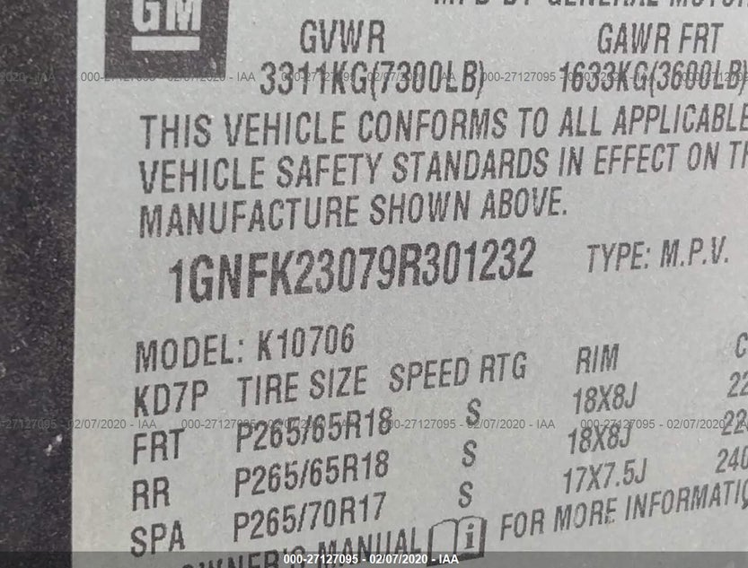 1GNFK23079R301232