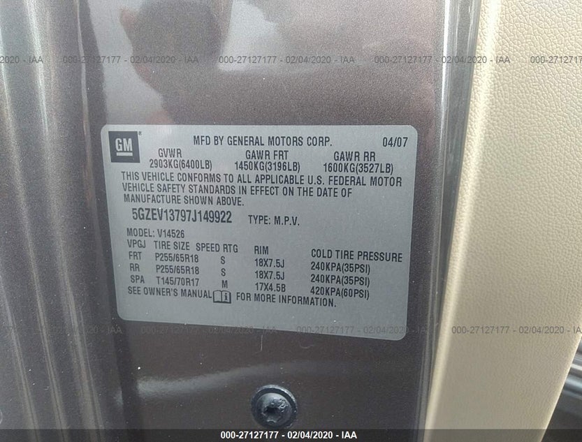 5GZEV13797J149922
