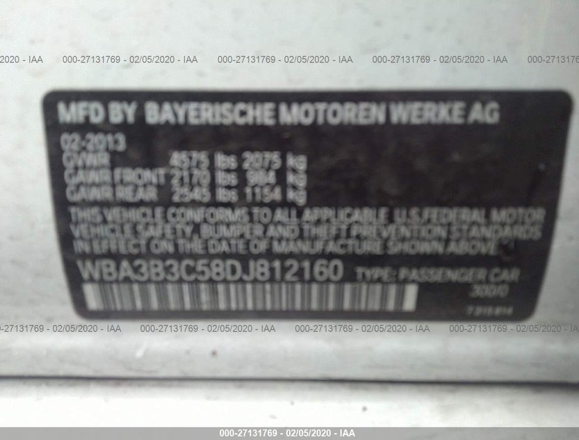 WBA3B3C58DJ812160
