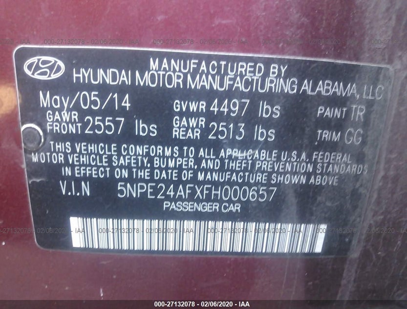 5NPE24AFXFH000657
