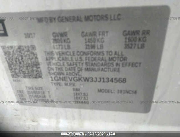 1GNEVGKW3JJ134568