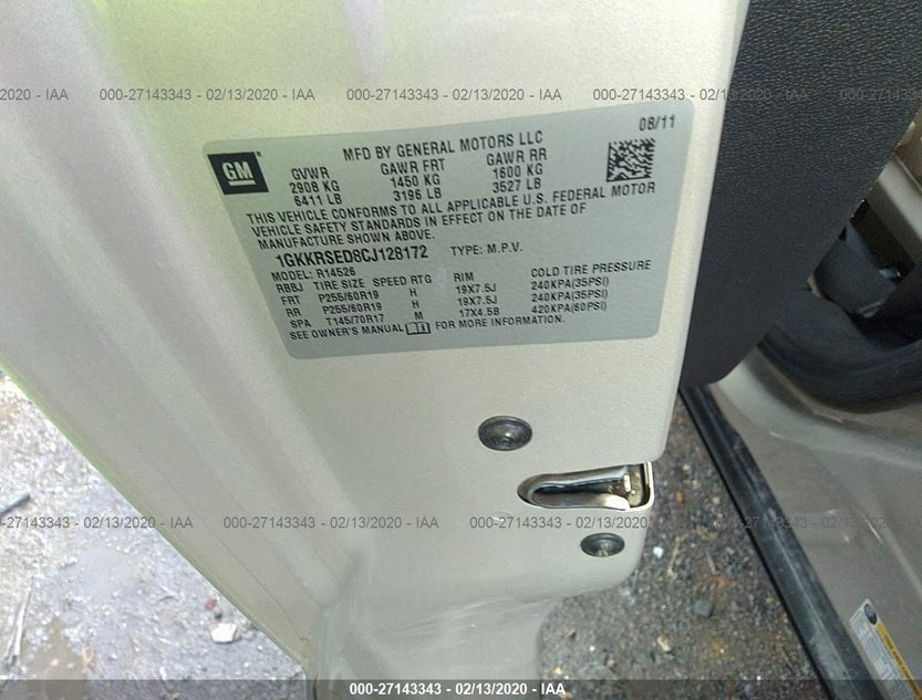 1GKKRSED8CJ128172