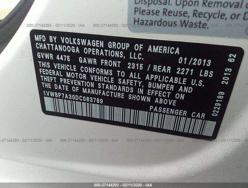 1VWBP7A30DC083789