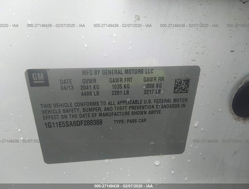 1G11E5SA8DF288368