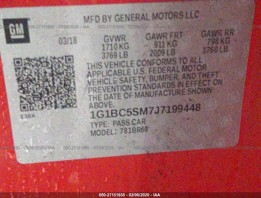 1G1BC5SM7J7199448