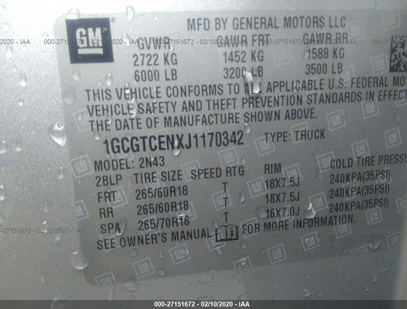 1GCGTCENXJ1170342