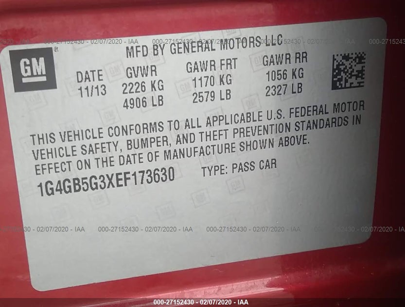 1G4GB5G3XEF173630