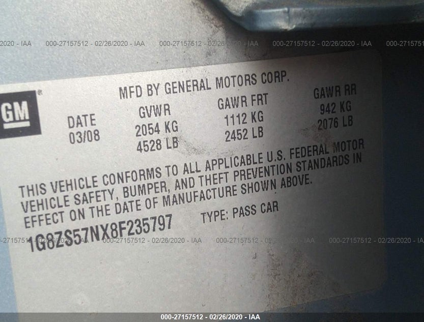 1G8ZS57NX8F235797