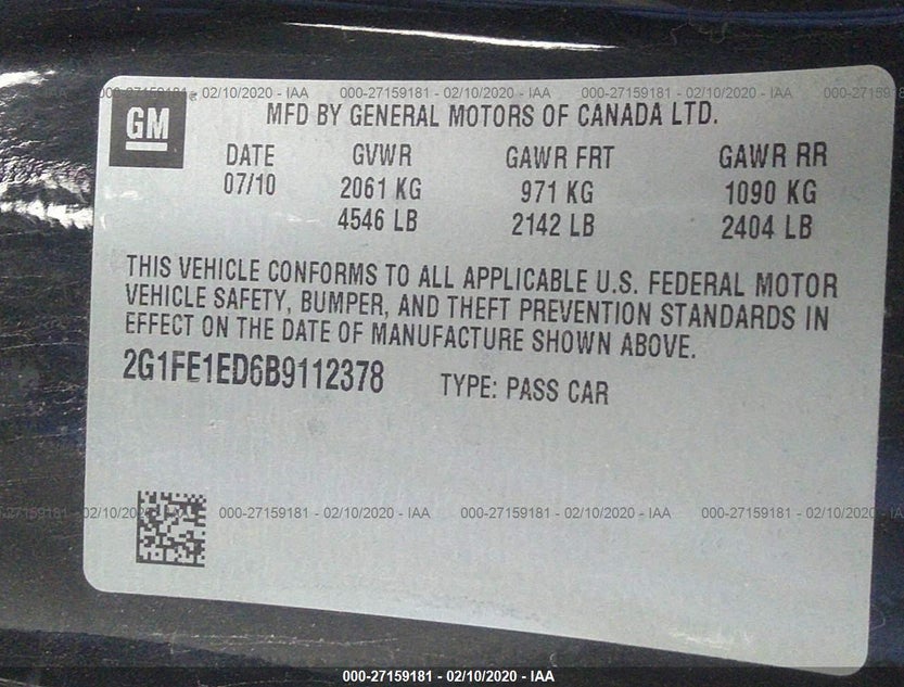 2G1FE1ED6B9112378