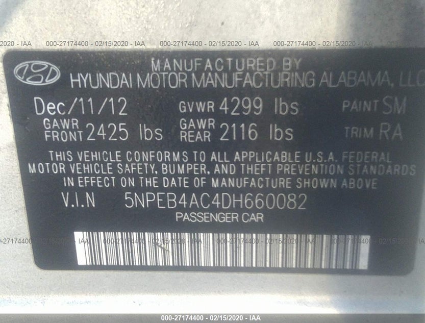 5NPEB4AC4DH660082