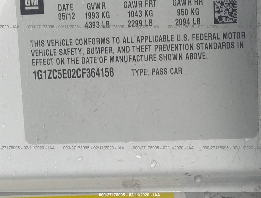 1G1ZC5E02CF364158