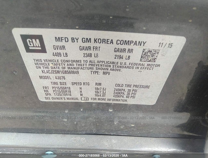 KL4CJ2SM1GB560849
