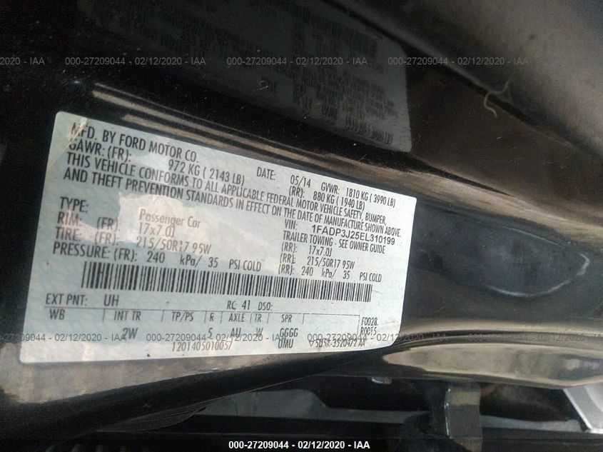 1FADP3J25EL310199 2014 Ford Focus Titanium