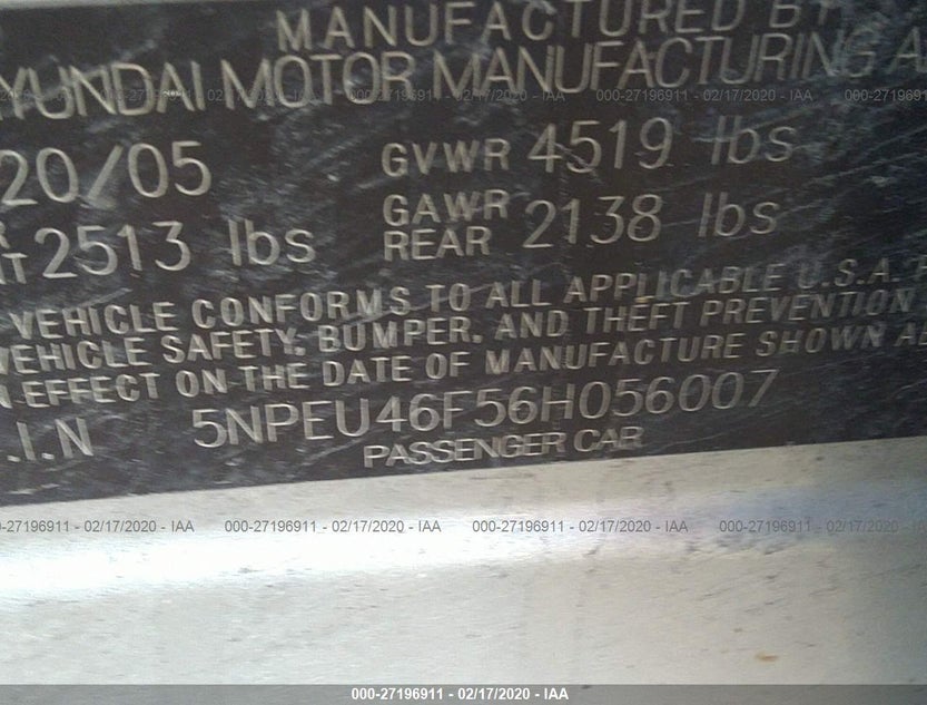 5NPEU46F56H056007