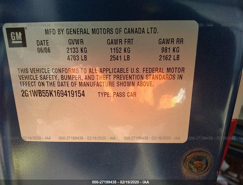 2G1WB55K169419154