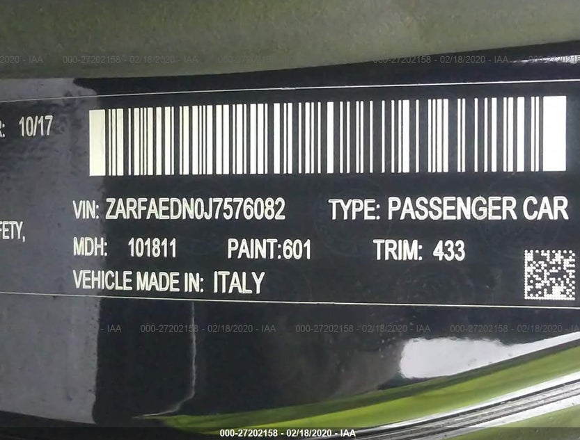 ZARFAEDN0J7576082
