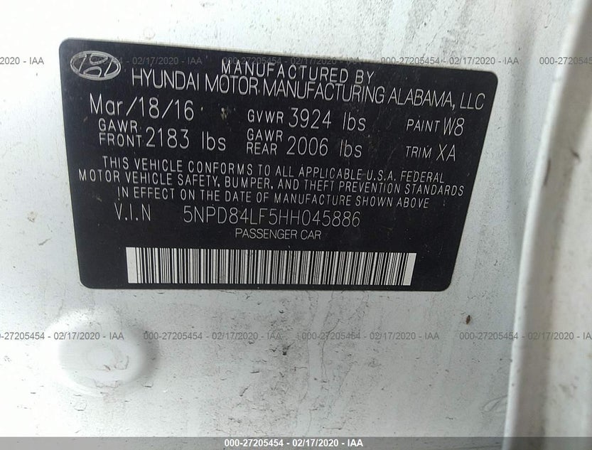 5NPD84LF5HH045886