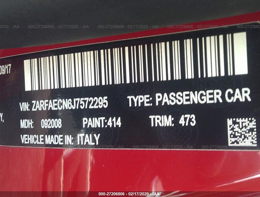 ZARFAECN6J7572295