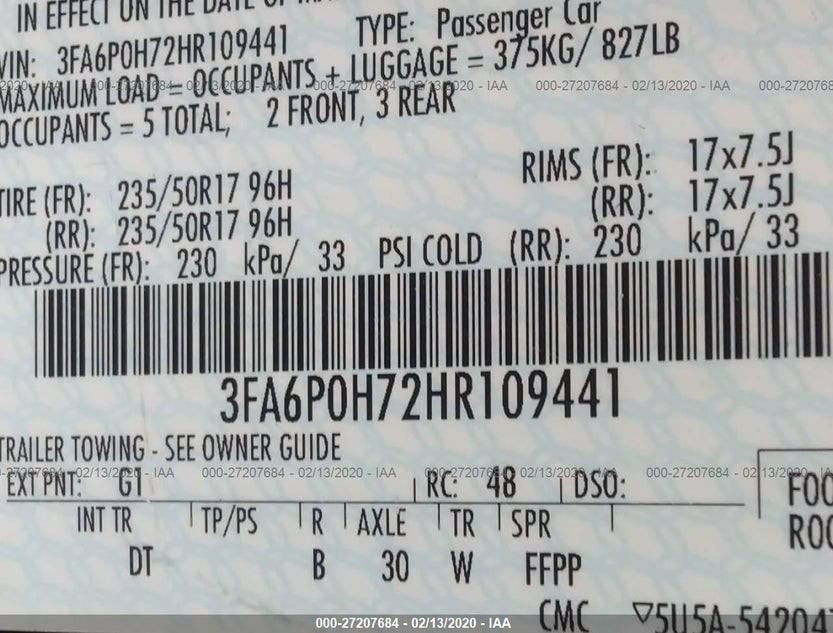 3FA6P0H72HR109441