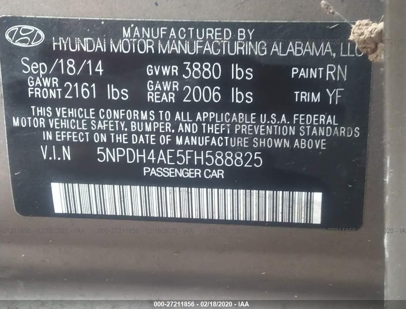 5NPDH4AE5FH588825