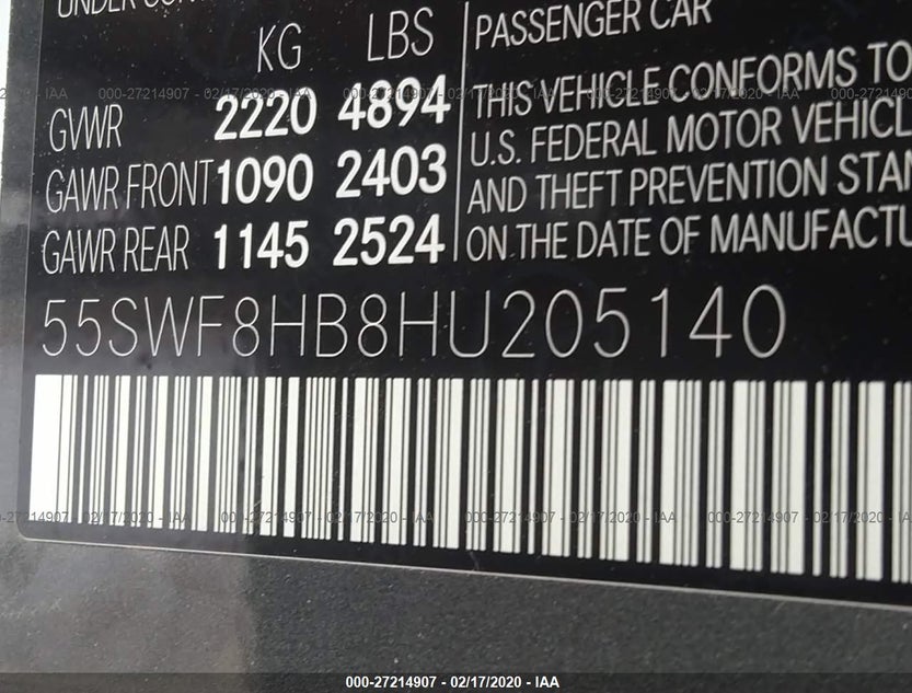 55SWF8HB8HU205140