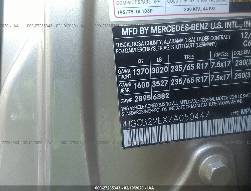 4JGCB22EX7A050447