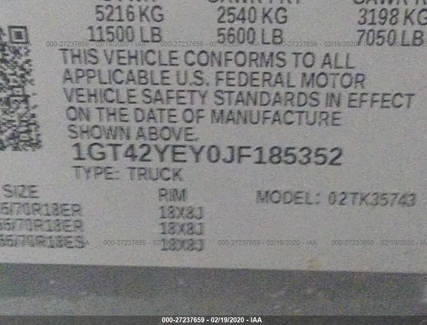 1GT42YEY0JF185352