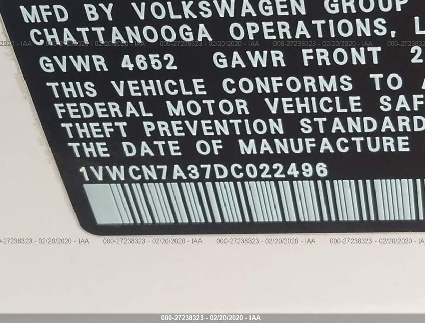 1VWCN7A37DC022496