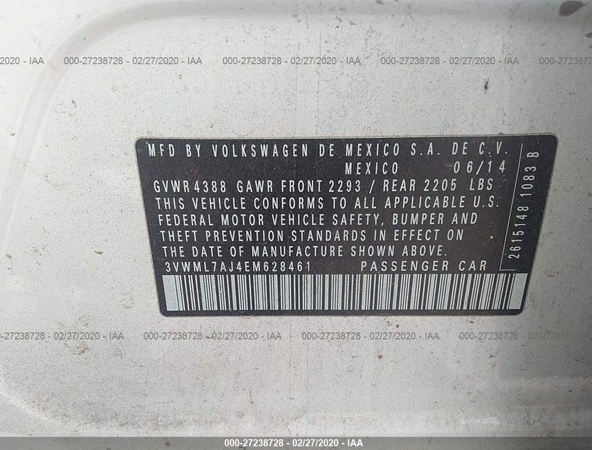 3VWML7AJ4EM628461