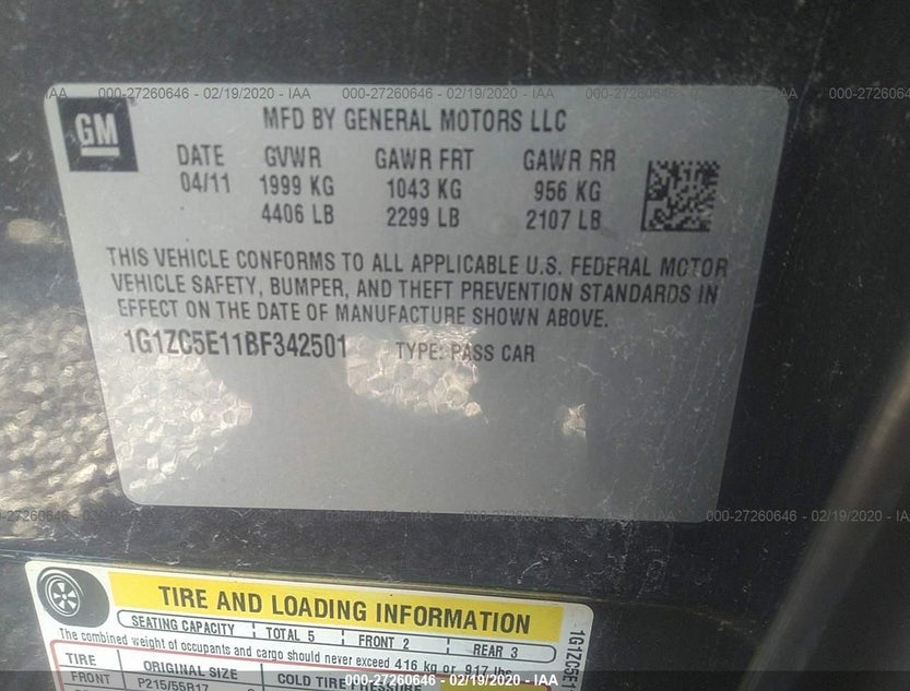 1G1ZC5E11BF342501