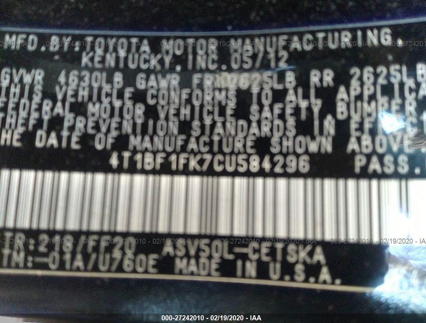 4T1BF1FK7CU584296