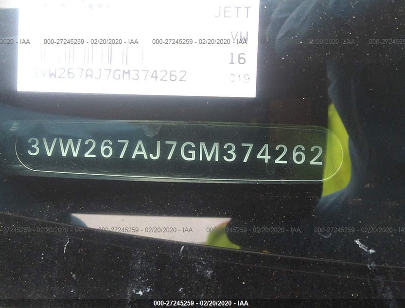3VW267AJ7GM374262