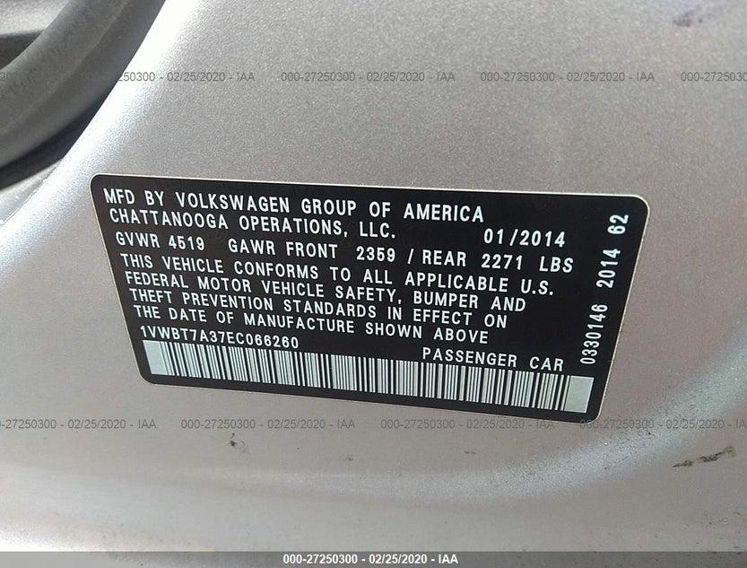 1VWBT7A37EC066260