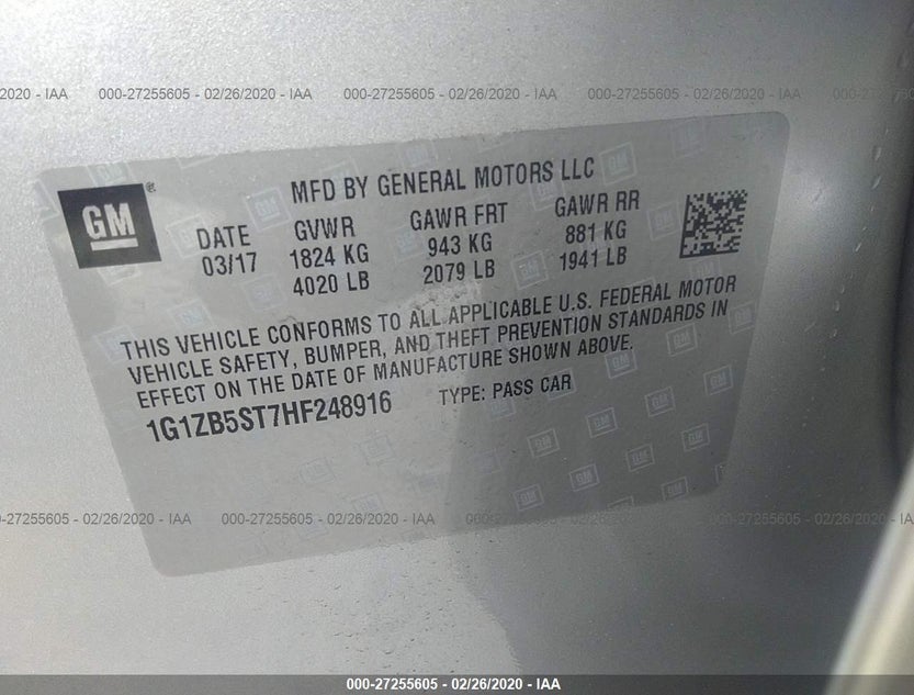 1G1ZB5ST7HF248916