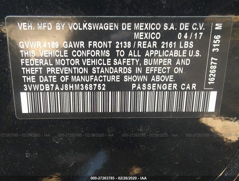 3VWDB7AJ8HM368752
