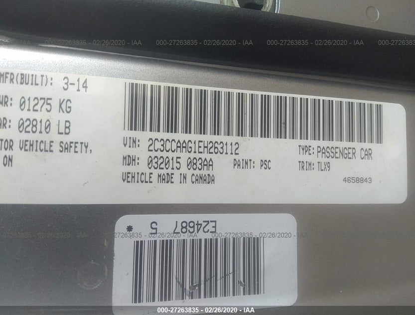 2C3CCAAG1EH263112