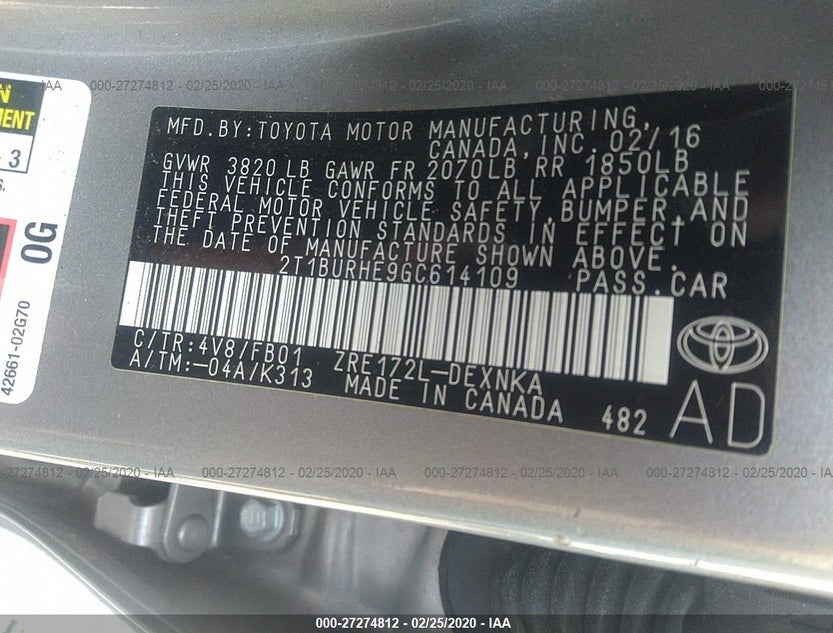 2T1BURHE9GC614109