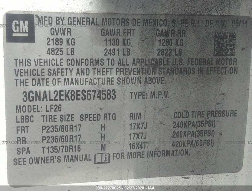 3GNAL2EK8ES674583