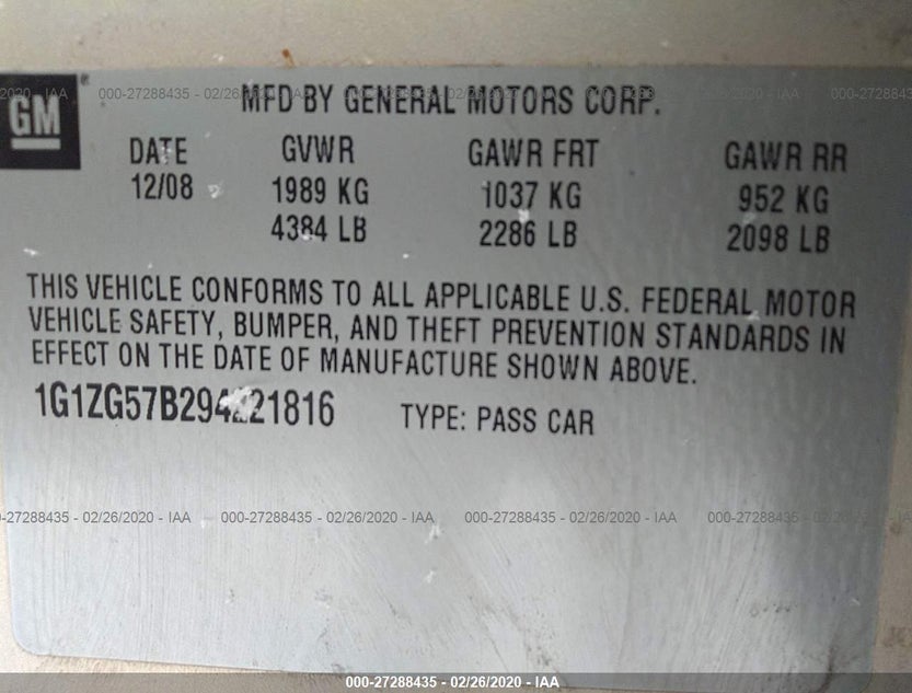 1G1ZG57B294221816
