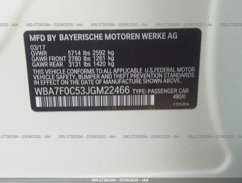 WBA7F0C53JGM22466