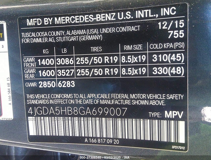 4JGDA5HB8GA699007