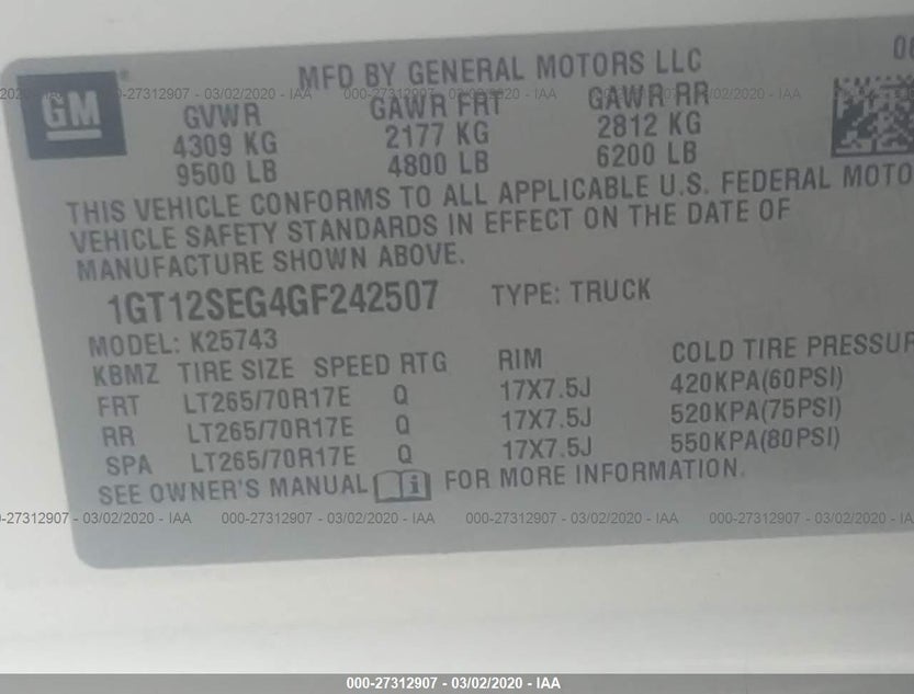 1GT12SEG4GF242507