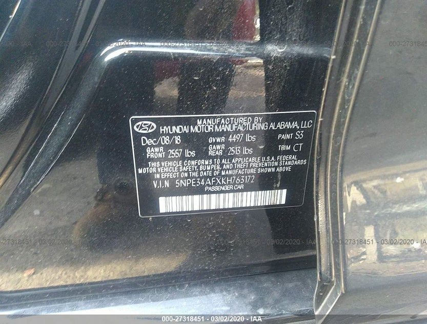 5NPE34AFXKH763172