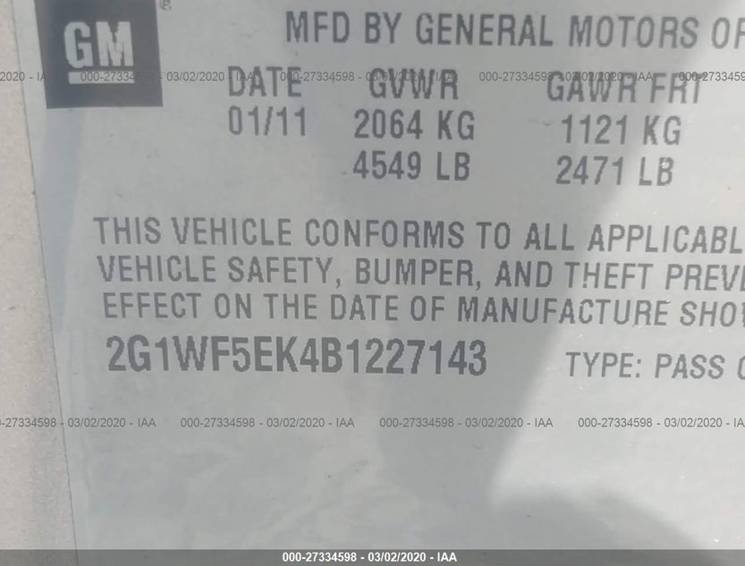 2G1WF5EK4B1227143